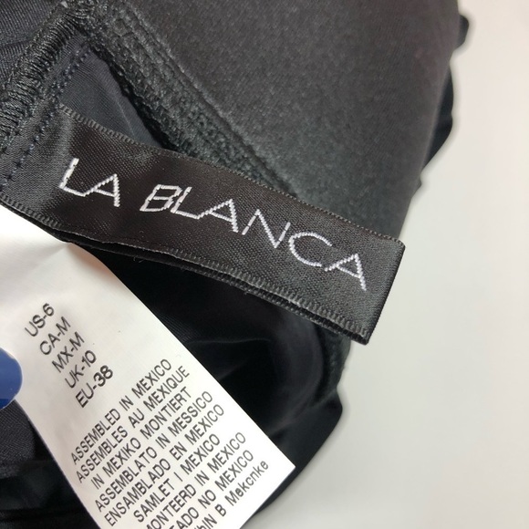 La Blanca Island Goddess Black Halter One Piece 6 - Picture 10 of 11